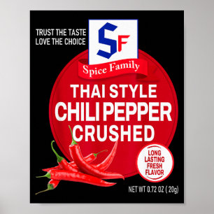 Thai Style Chili Pepper Crushed Halloween Sce Cost Poster