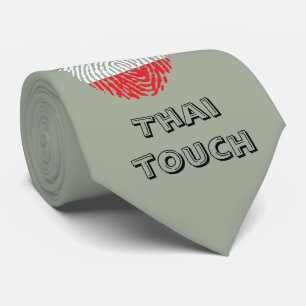 Thai touch fingerprint flag tie