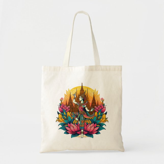Thai Traditional Dance, Thai Culture Tote Bag (Front)