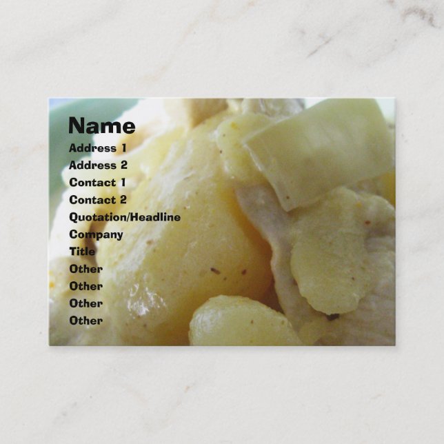 Thai Yellow Curry [แกงกะหรี่] .. Asian Street Food Business Card (Front)