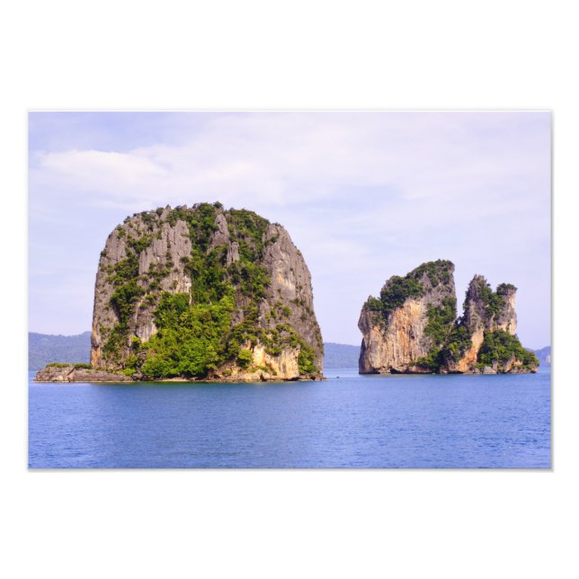 Thailand, Andaman Sea. Ao Phang Nga Islands in Photo Print (Front)