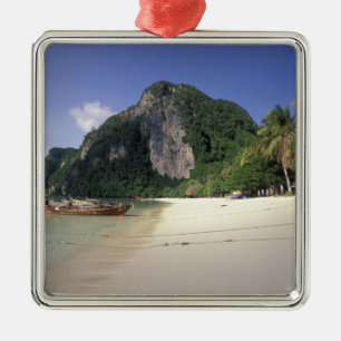 Thailand, Andaman Sea, Ko Phi Phi Island, Beach Metal Tree Decoration