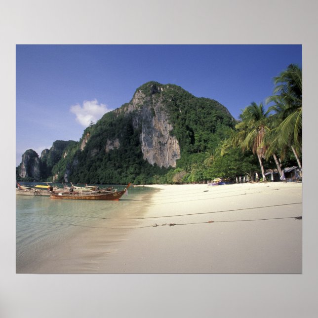 Thailand, Andaman Sea, Ko Phi Phi Island, Beach Poster (Front)
