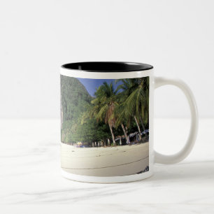 Thailand, Andaman Sea, Ko Phi Phi Island, Beach Two-Tone Coffee Mug