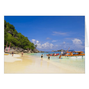 Thailand, Andaman Sea. Passengers onshore at