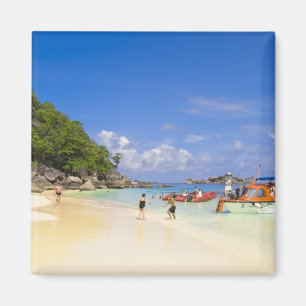 Thailand, Andaman Sea. Passengers onshore at Magnet