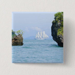 Thailand, Andaman Sea. Star Fyer clipper ship 2 15 Cm Square Badge