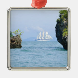 Thailand, Andaman Sea. Star Fyer clipper ship 2 Metal Tree Decoration