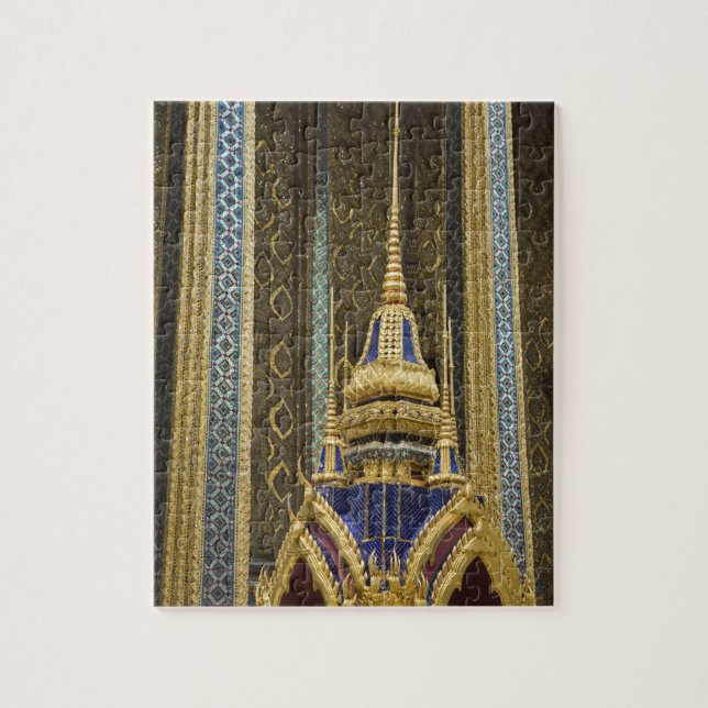 Thailand, Bangkok. Details of ornately decorated Jigsaw Puzzle (Vertical)