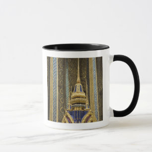 Thailand, Bangkok. Details of ornately decorated Mug