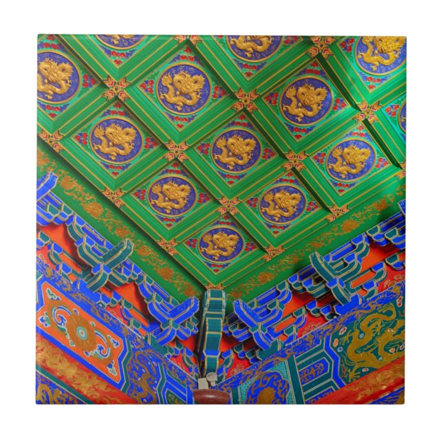 Thailand, Bangkok | Dragon Temple Ceramic Tile (Front)