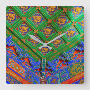 Thailand, Bangkok   Dragon Temple Square Wall Clock