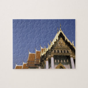 Thailand, Bangkok. Morning sun reflects off the Jigsaw Puzzle
