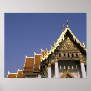 Thailand, Bangkok. Morning sun reflects off the Poster
