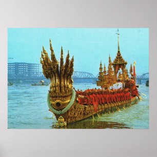 Thailand, Bangkok, Royal barge Poster