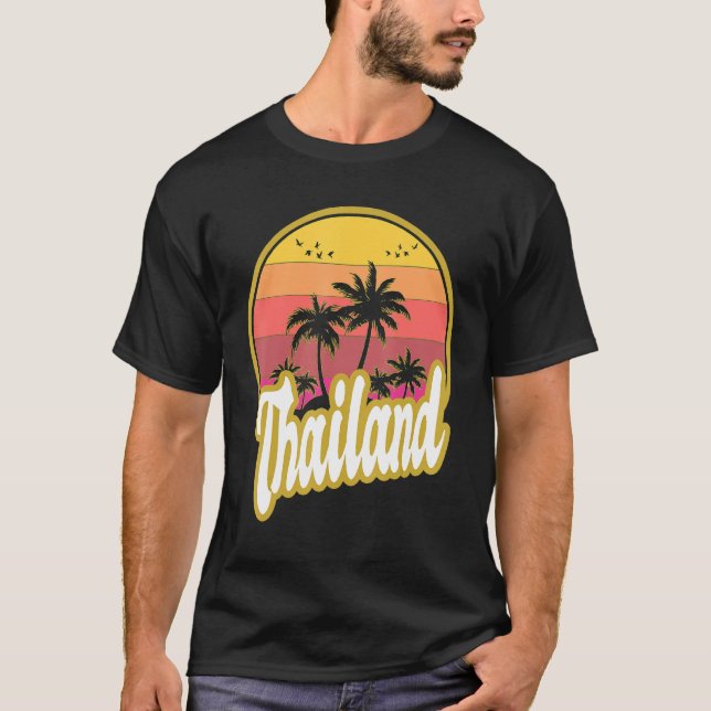 Thailand Beach Retro Sunset T-Shirt (Front)
