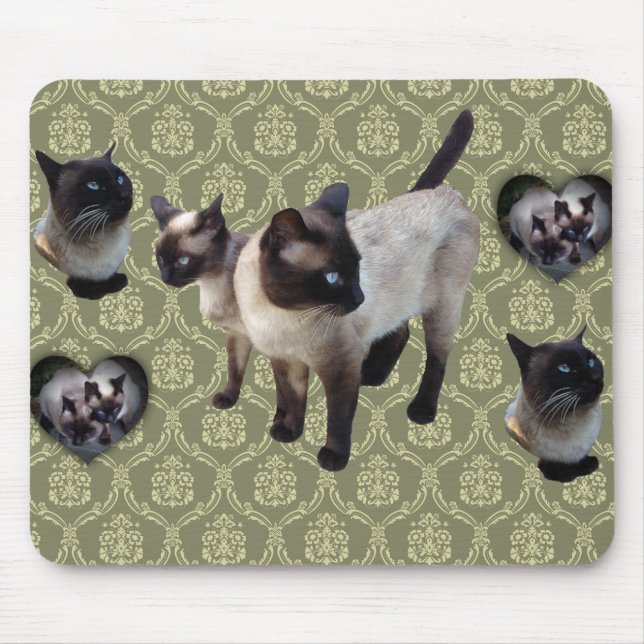 Thailand-born Siamese cat Mouse Pad (Front)