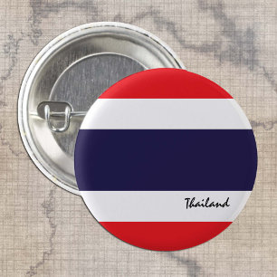Thailand button, patriotic Thai Flag fashion 3 Cm Round Badge