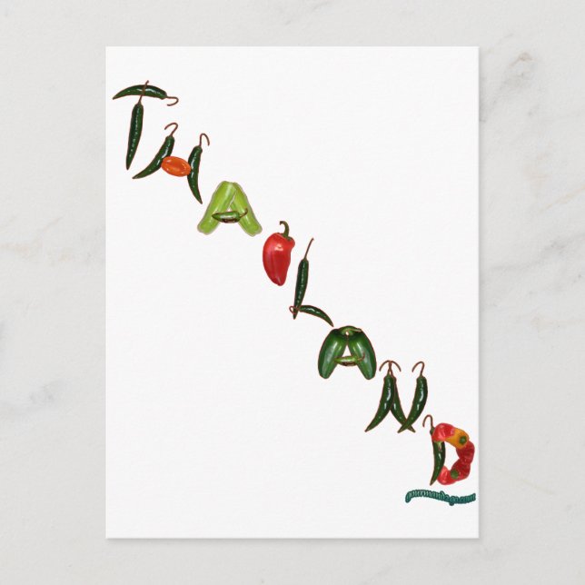 Thailand Chilli Peppers Postcard (Front)