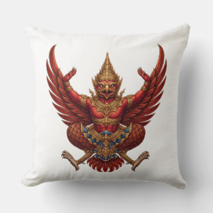 Thailand coat arms country flag symbol Garuda embl Cushion