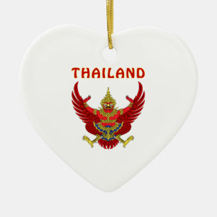 Thailand Coat Of Arms Ceramic Ornament