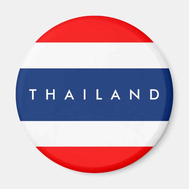 Thailand country flag nation symbol name text magnet (Front)