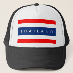 Thailand country flag nation symbol name text trucker hat