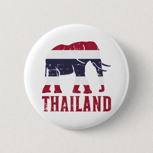 Thailand Elephant flag 6 Cm Round Badge