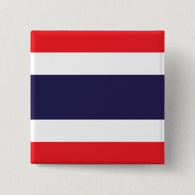Thailand Flag 15 Cm Square Badge (Front)
