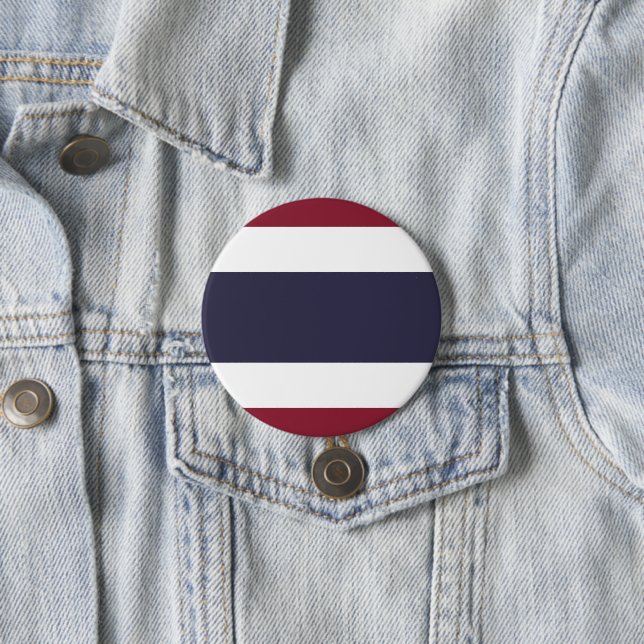 Thailand flag 7.5 cm round badge (In Situ)