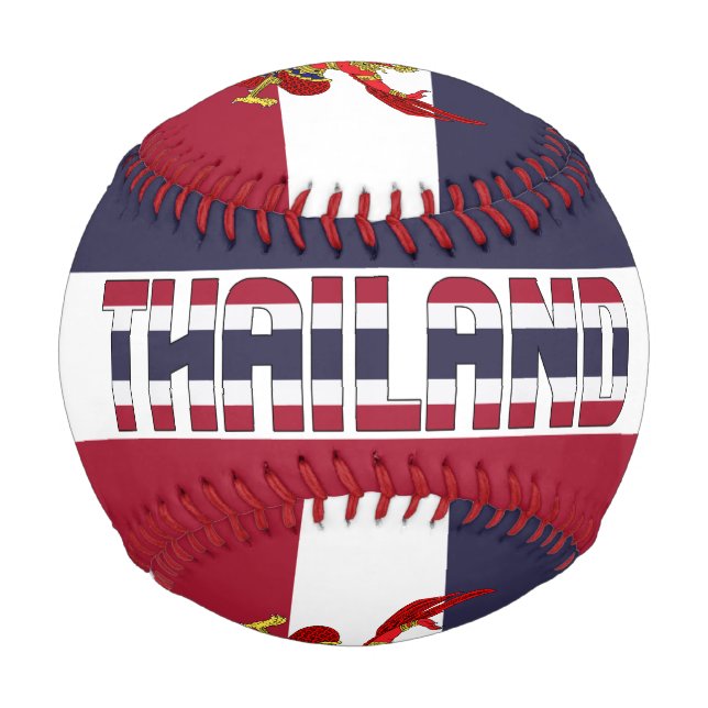 Thailand Flag and Coat of Arms Patriotic Baseball (Front)