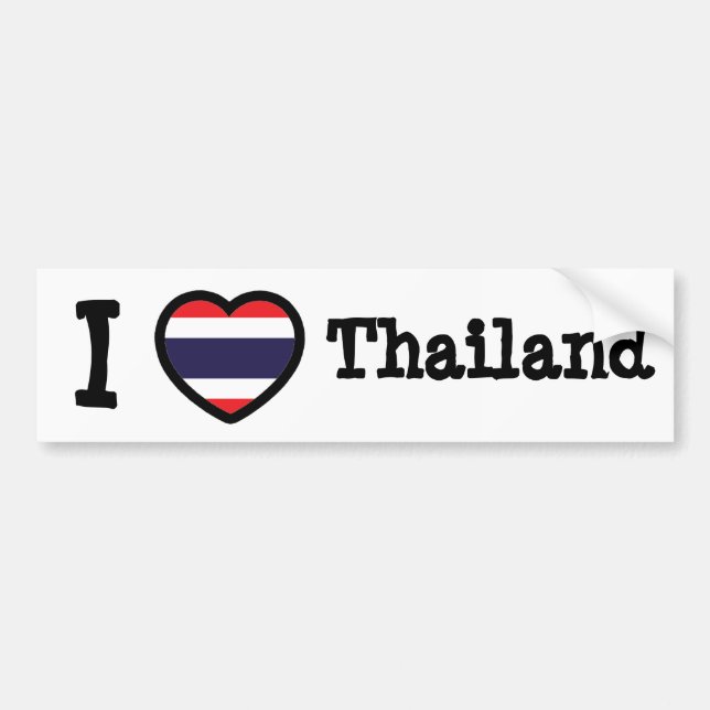 Thailand Flag Bumper Sticker (Front)