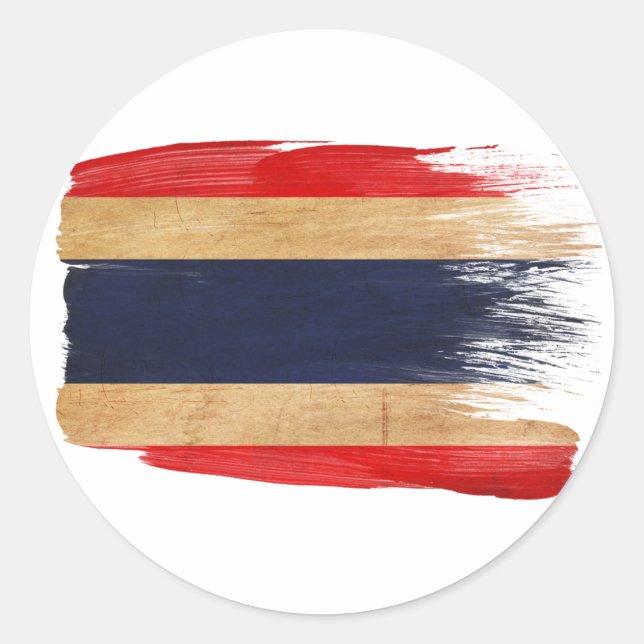 Thailand Flag Classic Round Sticker (Front)