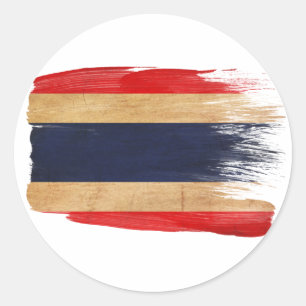 Thailand Flag Classic Round Sticker