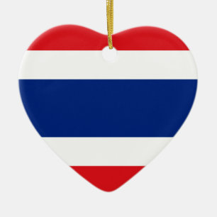 Thailand Flag Heart Ornament