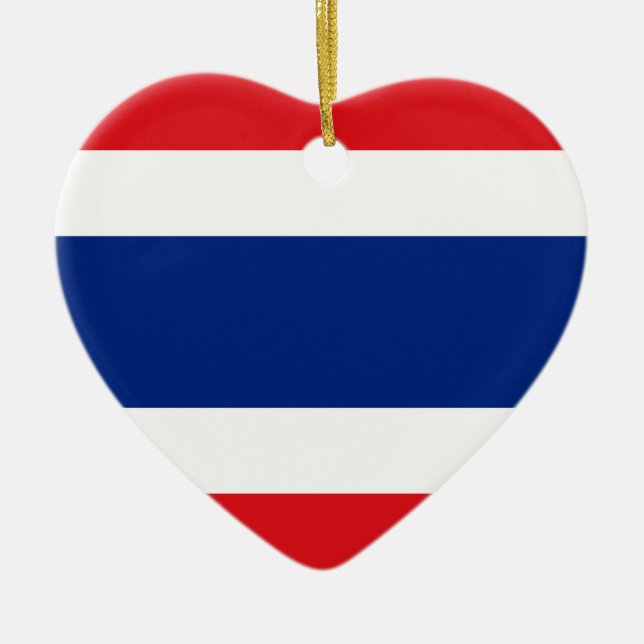 Thailand Flag Heart Ornament (Front)