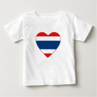 Thailand Flag Heart T-Shirt
