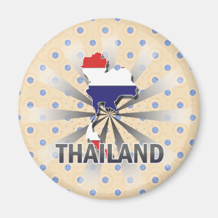 Thailand Flag Map 2.0 Magnet