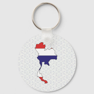 Thailand Flag Map full size Key Ring
