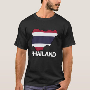 Thailand Flag Map Thai Roots Thai Pride Thai Flag T-Shirt