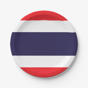 Thailand Flag Paper Plate