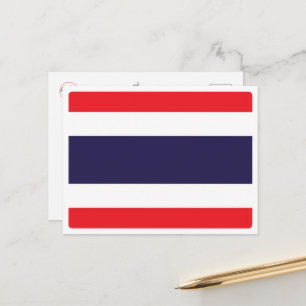 Thailand - Flag - Postcard