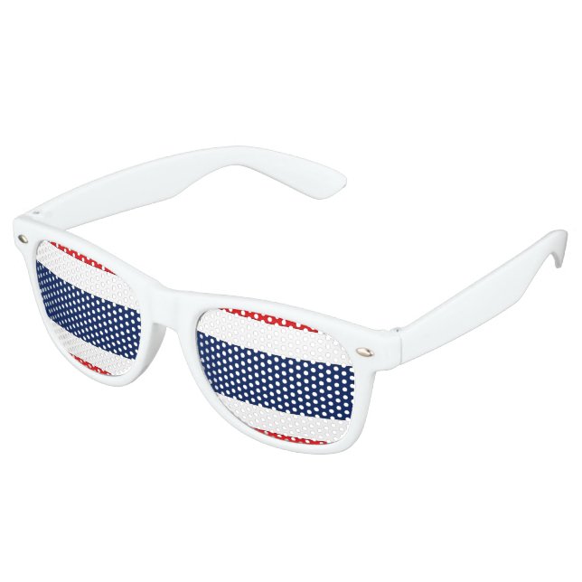 Thailand Flag Retro Sunglasses (Angled)