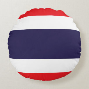 Thailand Flag Round Cushion