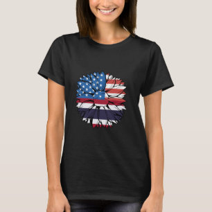 Thailand Flag Sunflower Thai Pride USA America Tha T-Shirt