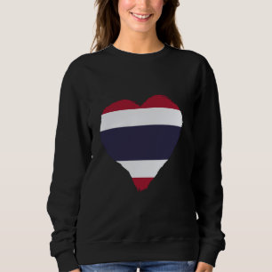 Thailand Flag Thai Pride Thai Flag Heart Thai Root Sweatshirt