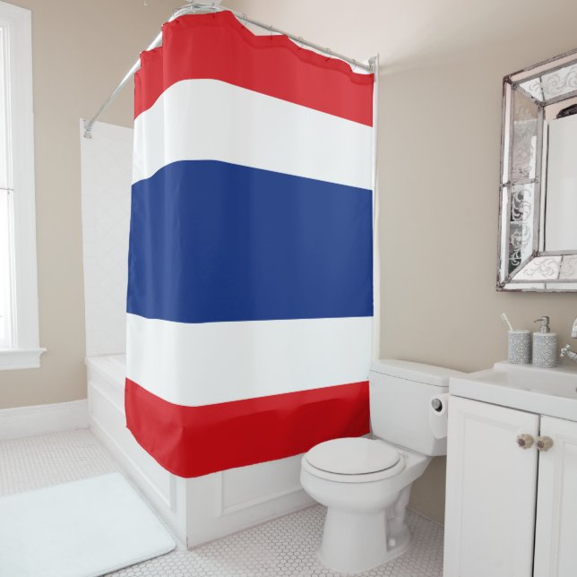  Thailand flag Thai Shower Curtain (In Situ)