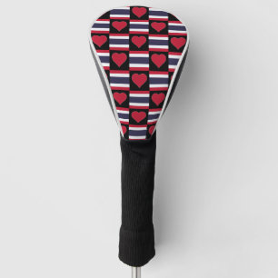 Thailand Golf Lover Heart Pattern Thai Flag Head Cover