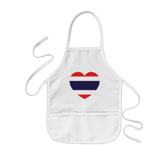 Thailand Heart Flag Kids Apron (Front)