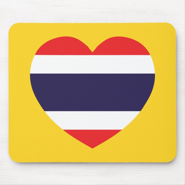 Thailand Heart Flag Mouse Pad (Front)